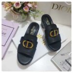 Dior Women CD 30 Montaigne Platform Slide Black Calfskin – Image 5