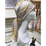 Dior Women CD Butterfly Zodiac 70 Square Scarf Ivory Gold-Tone Silk Twill – Bild 7