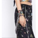 Dior Women CD D-Floral Mitzah Scarf Blue Multicolor Silk Twill - Image 8