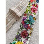 Dior Women CD D-Floral Mitzah Scarf White Multicolor Silk Twill - immagine 4