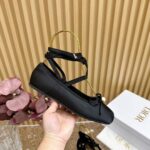 Dior Women CD D-Joy Ballet Flat Black Satin Grosgrain - Imagen 9