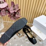 Dior Women CD D-Joy Ballet Flat Black Satin Grosgrain - Imagen 10