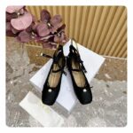 Dior Women CD D-Joy Ballet Flat Black Satin Grosgrain - Imagen 4