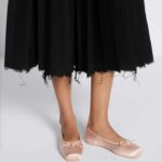 Dior Women CD D-Joy Ballet Flat Pink Beige Satin Grosgrain - Imagen 12