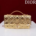 Dior Women CD Dior Or My Dior Mini Bag Gold Metallic Crinkled Cannage Calfskin - Bild 2