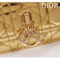 Dior Women CD Dior Or My Dior Mini Bag Gold Metallic Crinkled Cannage Calfskin (4)