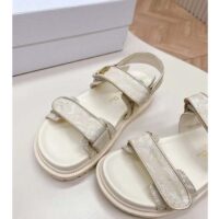 Dior Women CD Dioract Sandal Technical Fabric Allover Butterfly Print (2)