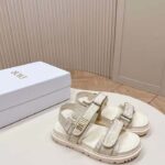 Dior Women CD Dioract Sandal Technical Fabric Allover Butterfly Print - Image 3