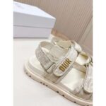 Dior Women CD Dioract Sandal Technical Fabric Allover Butterfly Print - Image 6