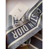 Dior Women CD Jardin D’Hiver Mitzah Scarf White Multicolor Silk Twill (10)