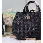 Dior Women CD Large Dior Toujours Bag Black Cannage Tweed - immagine 7