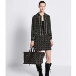 Dior Women CD Large Dior Toujours Bag Black Cannage Tweed - immagine 11