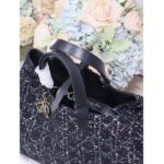 Dior Women CD Large Dior Toujours Bag Black Cannage Tweed - immagine 8