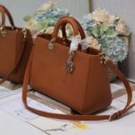 Dior Women CD Large Lady D-Sire Bag Dark Brandy Bull Leather - immagine 3