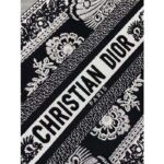 Dior Women CD Medium Dior Book Tote Black White Butterfly Bandana Embroidery - Image 7