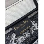 Dior Women CD Medium Dior Book Tote Black White Butterfly Bandana Embroidery - Image 9