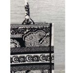Dior Women CD Medium Dior Book Tote Black White Butterfly Bandana Embroidery - Image 10