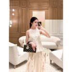 Dior Women CD Medium Lady D-Joy Bag Black Cannage Lambskin Sun Studs - Image 11