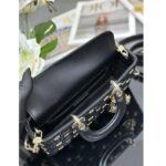 Dior Women CD Medium Lady D-Joy Bag Black Cannage Lambskin Sun Studs - Image 8