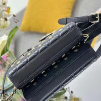 Dior Women CD Medium Lady D-Joy Bag Black Cannage Lambskin Sun Studs (3)