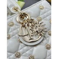 Dior Women CD Medium Lady D-Joy Bag Latte Cannage Lambskin Sun Studs (1)