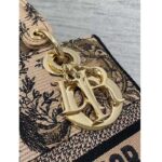 Dior Women CD Medium Lady D-Lite Bag Beige Black Toile De Jouy Soleil - immagine 9