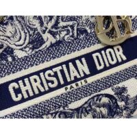 Dior Women CD Medium Lady D-Lite Bag Blue Toile De Jouy (4)