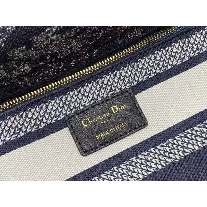 Dior Women CD Medium Lady D-Lite Bag Blue Toile De Jouy Reverse