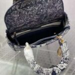Dior Women CD Medium Lady D-Lite Bag Blue Toile De Jouy Reverse - Image 7