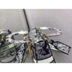 Dior Women CD Medium Lady D-Lite Bag Blue Toile De Jouy Reverse - Image 8