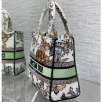 Dior Women CD Medium Lady D-Lite Bag White Multicolor Toile De Jouy Mexico (5)