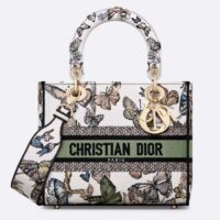 Dior Women CD Medium Lady D-Lite Bag White Multicolor Toile De Jouy Mexico (5)