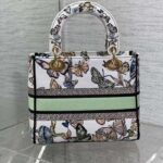 Dior Women CD Medium Lady D-Lite Bag White Multicolor Toile De Jouy Mexico – Image 4