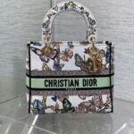 Dior Women CD Medium Lady D-Lite Bag White Multicolor Toile De Jouy Mexico – Image 3