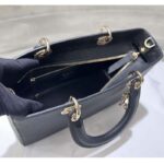 Dior Women CD Medium Lady D-Sire My ABCDior Bag Black Bull Leather - Image 7