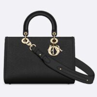 Dior Women CD Medium Lady D-Sire My ABCDior Bag Black Bull Leather (2)