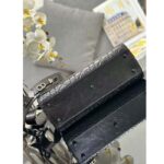 Dior Women CD Medium Lady D-Sire My ABCDior Bag Black Macrocannage Crinkled Calfskin – Bild 7