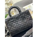 Dior Women CD Medium Lady D-Sire My ABCDior Bag Black Macrocannage Crinkled Calfskin – Bild 4