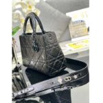 Dior Women CD Medium Lady D-Sire My ABCDior Bag Black Macrocannage Crinkled Calfskin – Bild 5