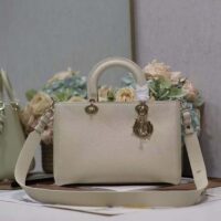 Dior Women CD Medium Lady D-Sire My ABCDior Bag Powder Beige Bull Leather (4)