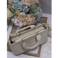 Dior Women CD Medium Lady D-Sire My ABCDior Bag Powder Beige Bull Leather (4)