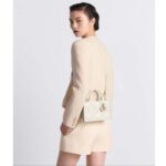 Dior Women CD Mini Dior Book Tote Latte Macrocannage Calfskin – Bild 11