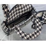 Dior Women CD Mini Lady D-Lite Bag Black White Houndstooth Embroidery - Imagen 9