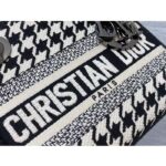Dior Women CD Mini Lady D-Lite Bag Black White Houndstooth Embroidery - Imagen 8