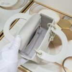 Dior Women CD Mini Lady Dior Bag Latte Cannage Calfskin Diamond – Image 7