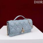 Dior Women CD My Dior Mini Bag Cloud Blue Cannage Lambskin - Image 3