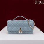 Dior Women CD My Dior Mini Bag Cloud Blue Cannage Lambskin - Image 2