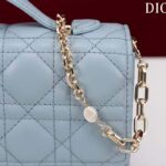 Dior Women CD My Dior Mini Bag Cloud Blue Cannage Lambskin - Image 7