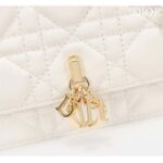 Dior Women CD My Dior Mini Bag Latte Cannage Lambskin - Imagen 7