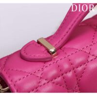 Dior Women CD My Dior Mini Bag Passion Pink Cannage Lambskin (11)